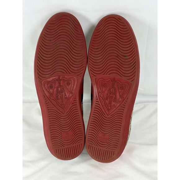 New Gucci Ace GG Supreme Web Red Beige Shoes Size 11.5 US (367274) main image 4